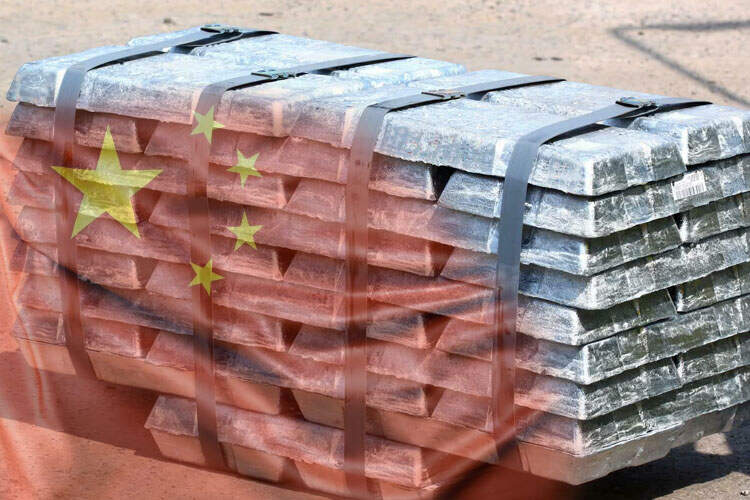 Производство рафинированного цинка в Китае выросло в апреле на 0,5%